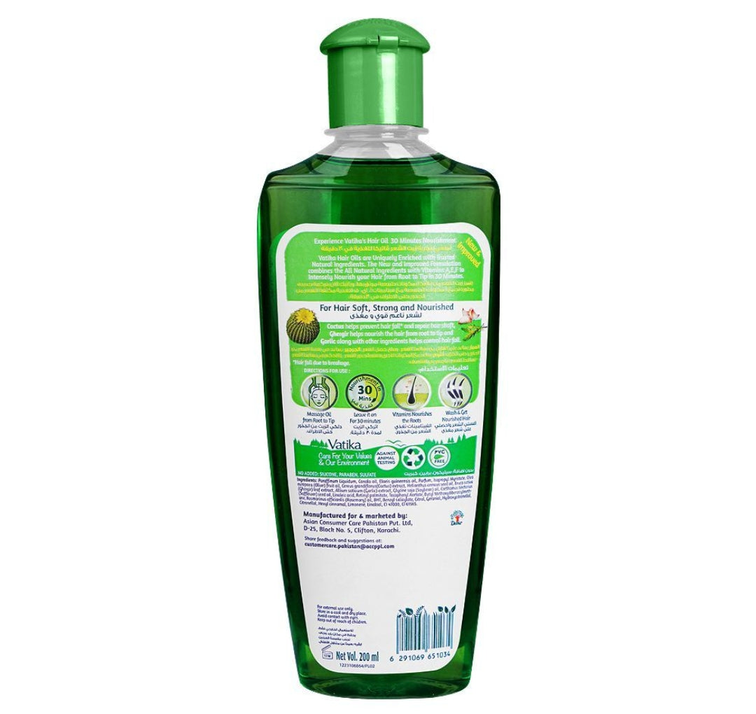 Dabur Vatika Naturals Hair Fall Control Cactus Enriched Hair Oil, 200ml