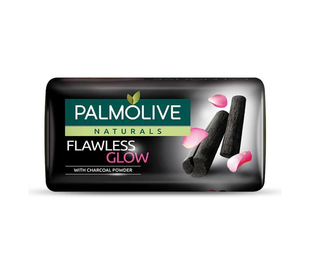 Palmolive Naturals Flawless Glow Soap, With Charcoal Powder, 145g