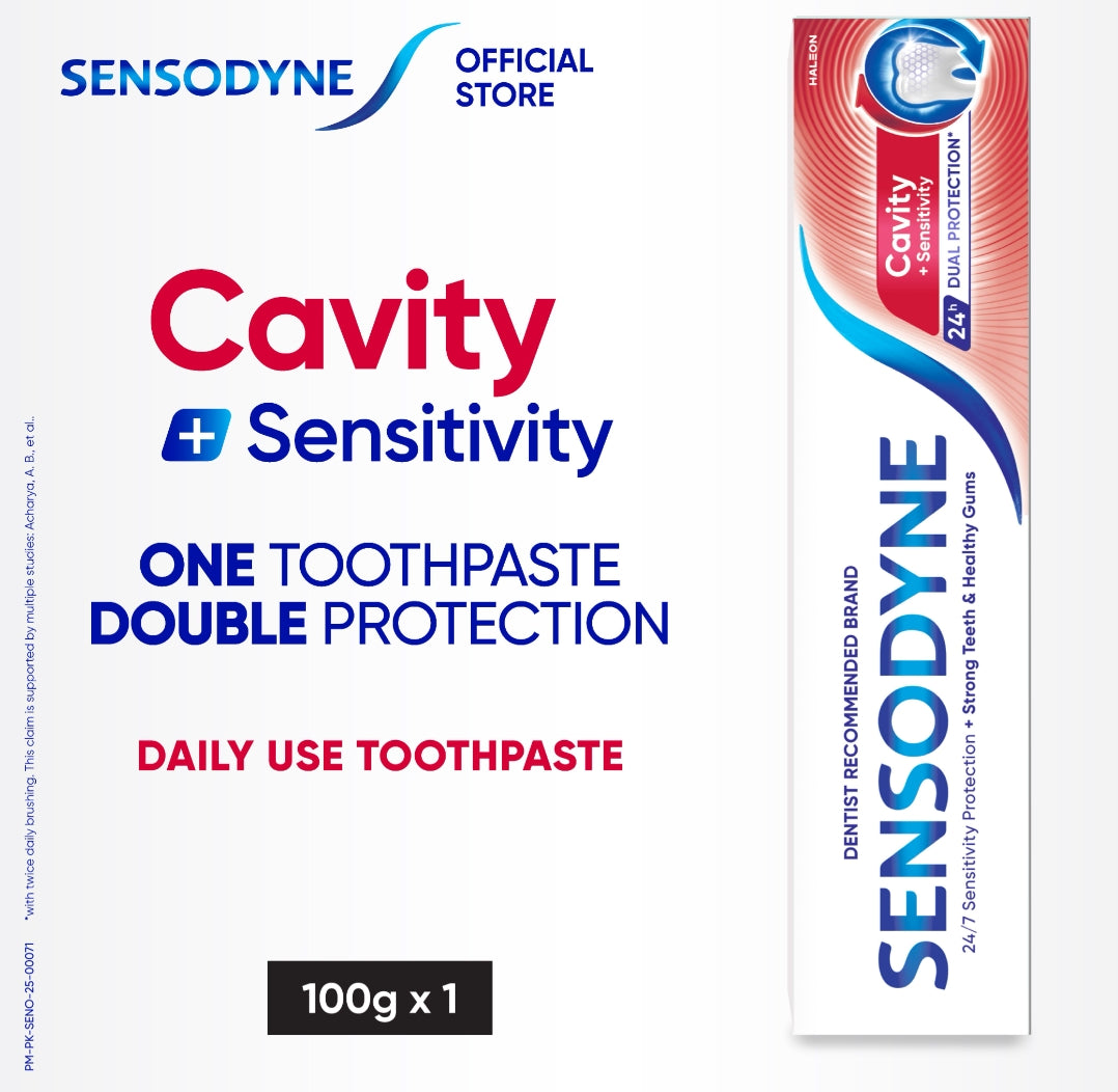 Sensodyne Cavity + Sensitivity 24H Dual Protection Toothpaste, 100g