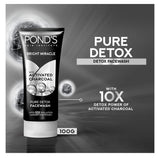 Pond's Bright Miracle Pure Detox Face Wash With Activated Charcoal, 100g