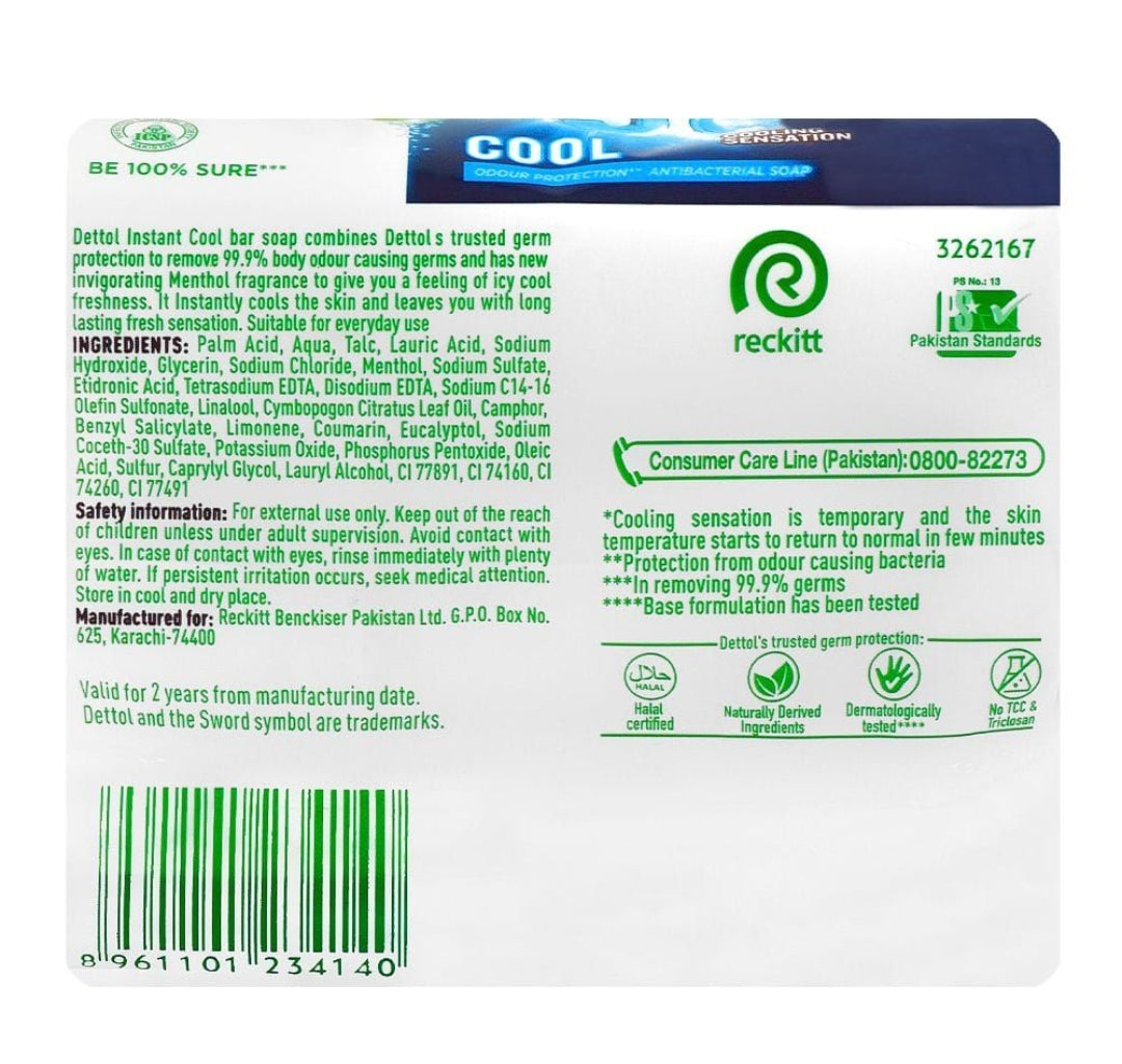 Dettol Cool Soap, 110g Each, 3-Pack