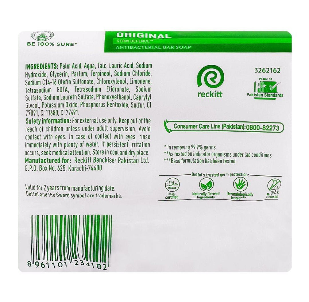 Dettol Original Soap, 110g Each, 3-Pack