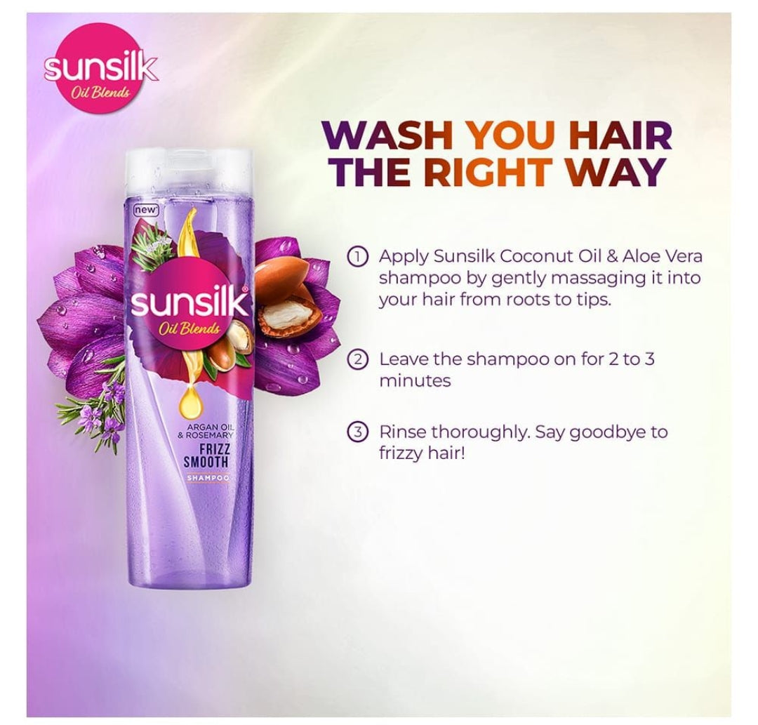 Sunsilk Oil Blends Frizz Smooth Shampoo With Rosemary & Argan Oil, 380ml