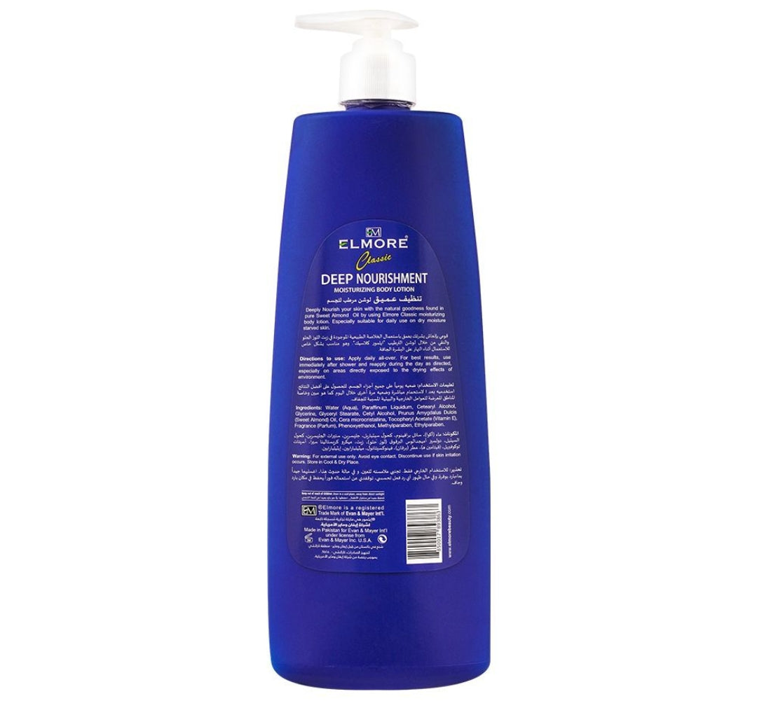 Elmore Classic Almond Oil & Vitamin E Deep Nourishment Body Lotion, For Dry To Very Dry Skin Type, 400ml