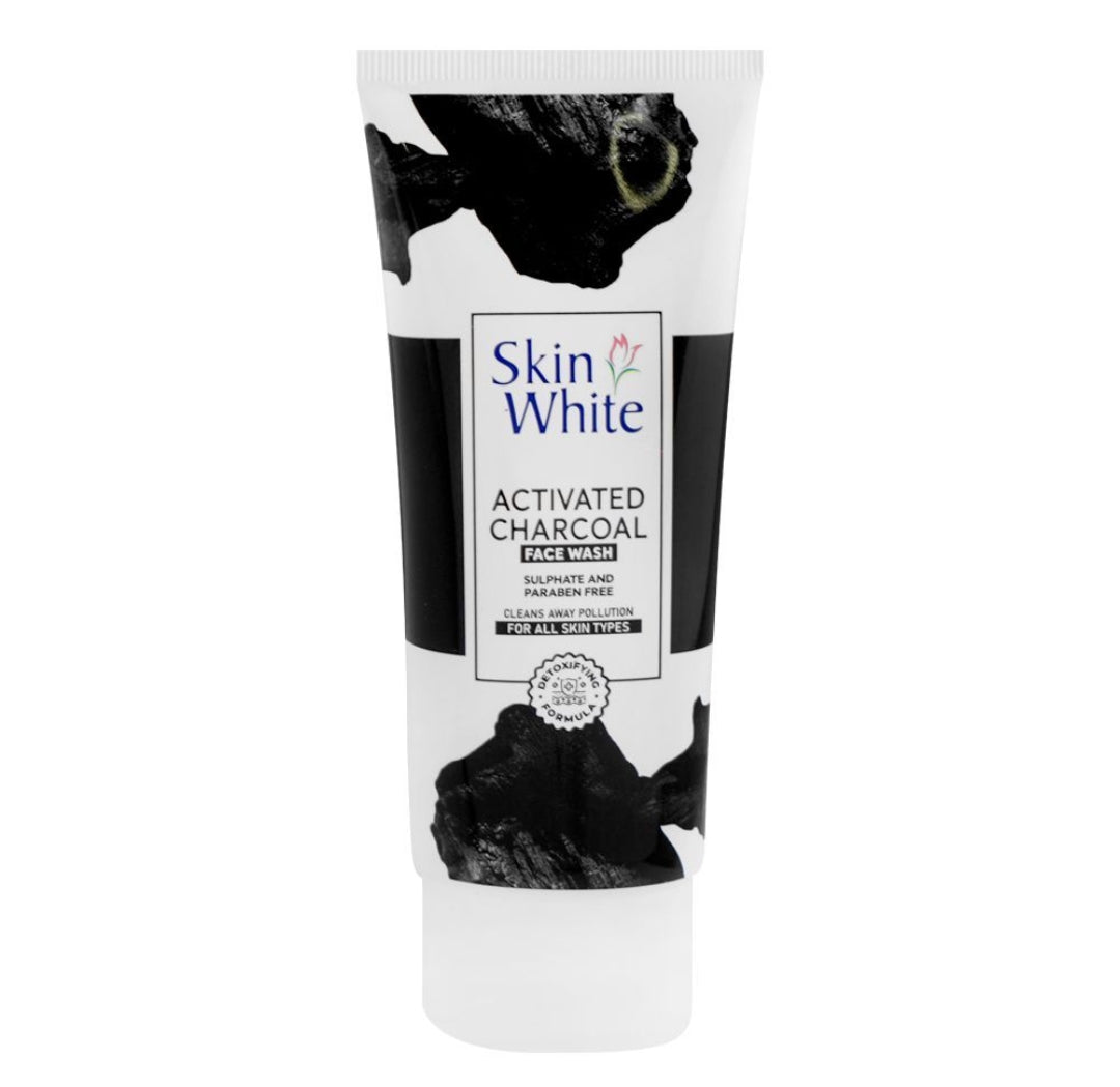 Skin White Activated Charcoal Face Wash, 100g