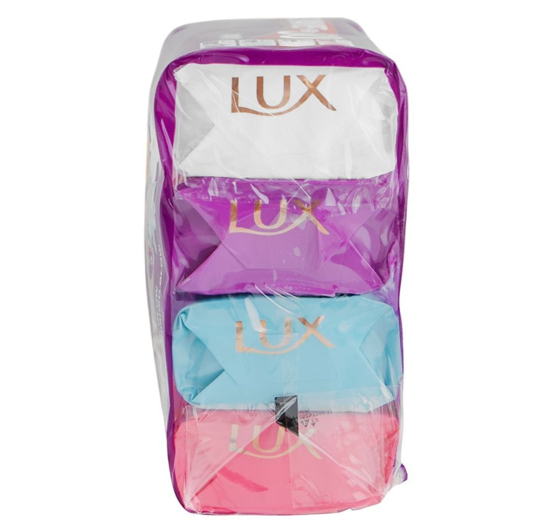 Lux Velvet Glow Rose Nourished Soap Pack, 4 x 98g