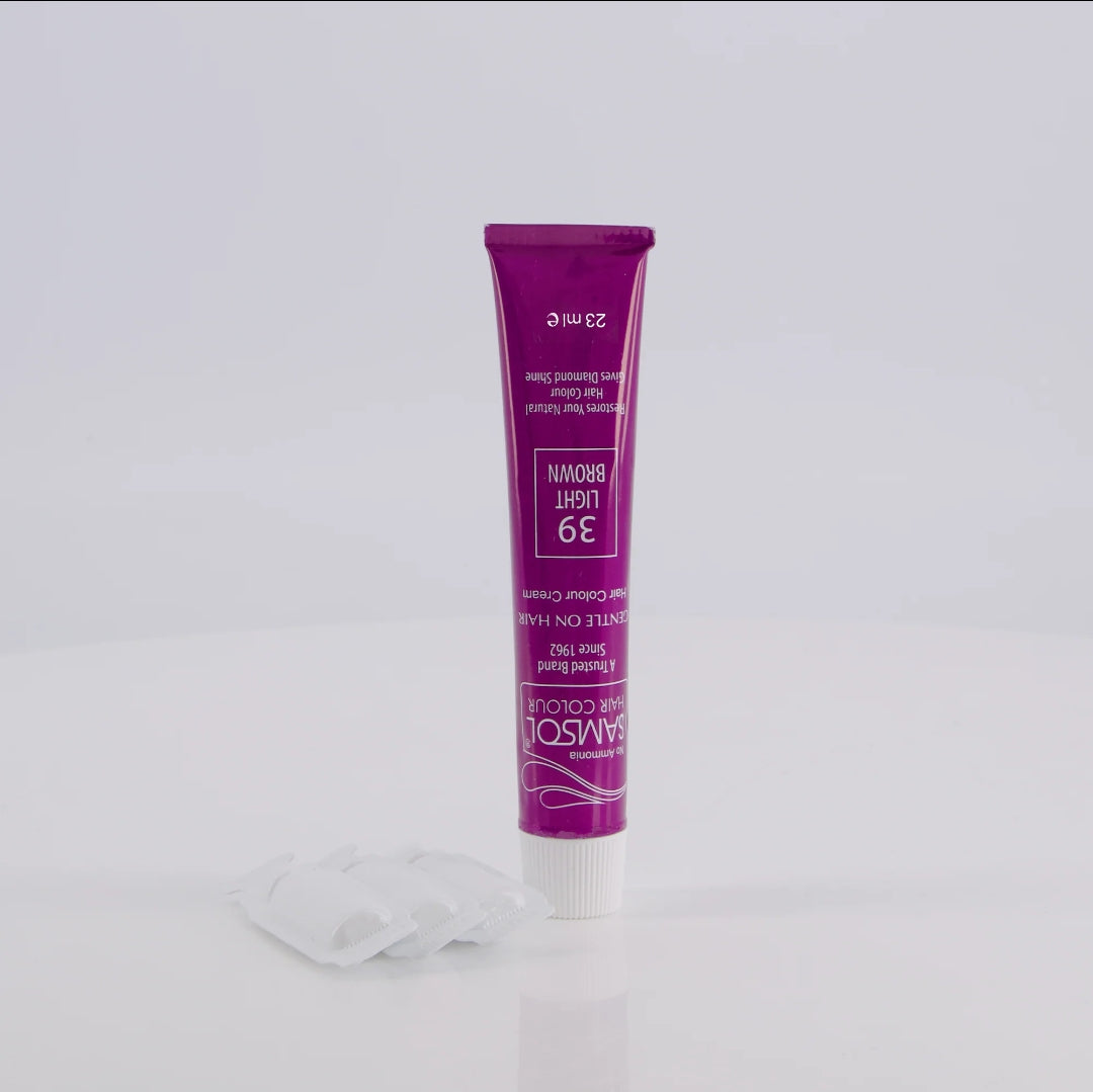 SAMSOL HAIR COLOUR - 39 LIGHT BROWN - NON METALLIC DYE