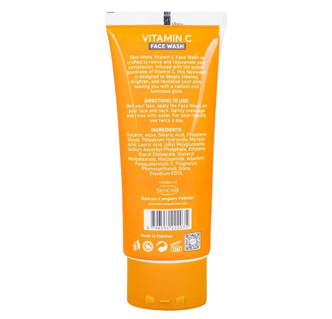 Skin White Vitamin C Face Wash, Sulphate & Paraben Free, For All Skin Types, 100g