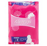 Always Cottony Soft Maxi Thick Extra Long Pads, 6-Pack