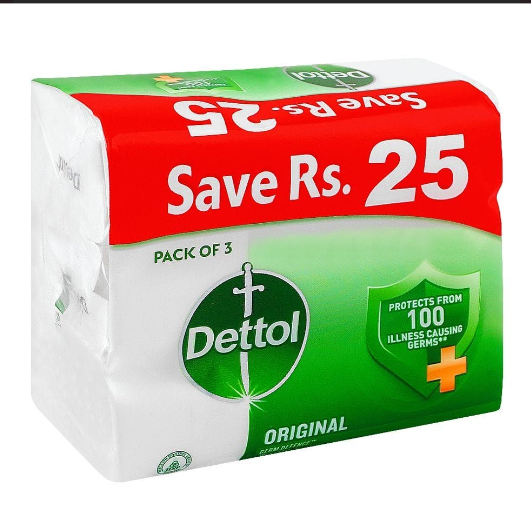 Dettol Original Soap, 110g Each, 3-Pack
