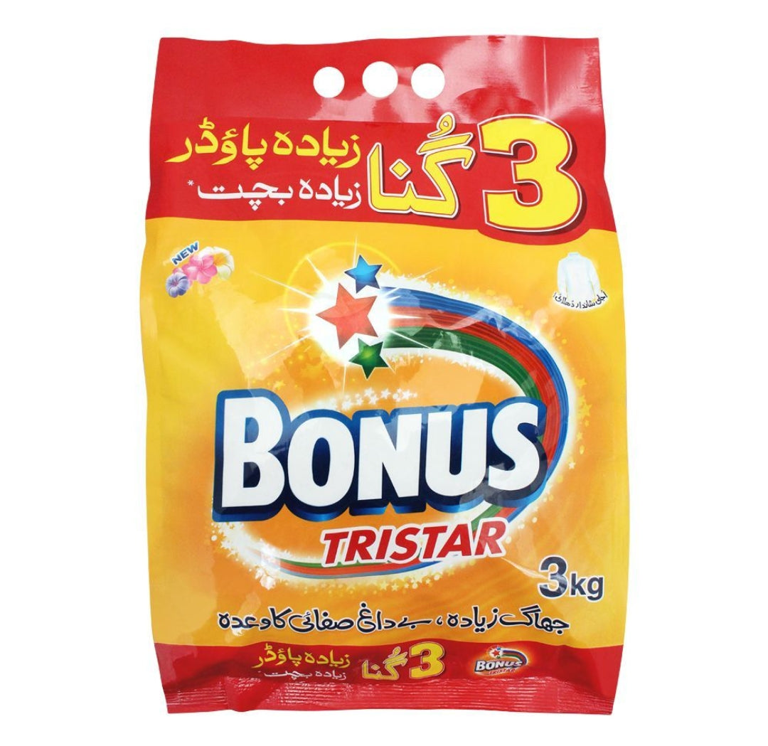Bonus Tri Star Washing Powder, 3KG