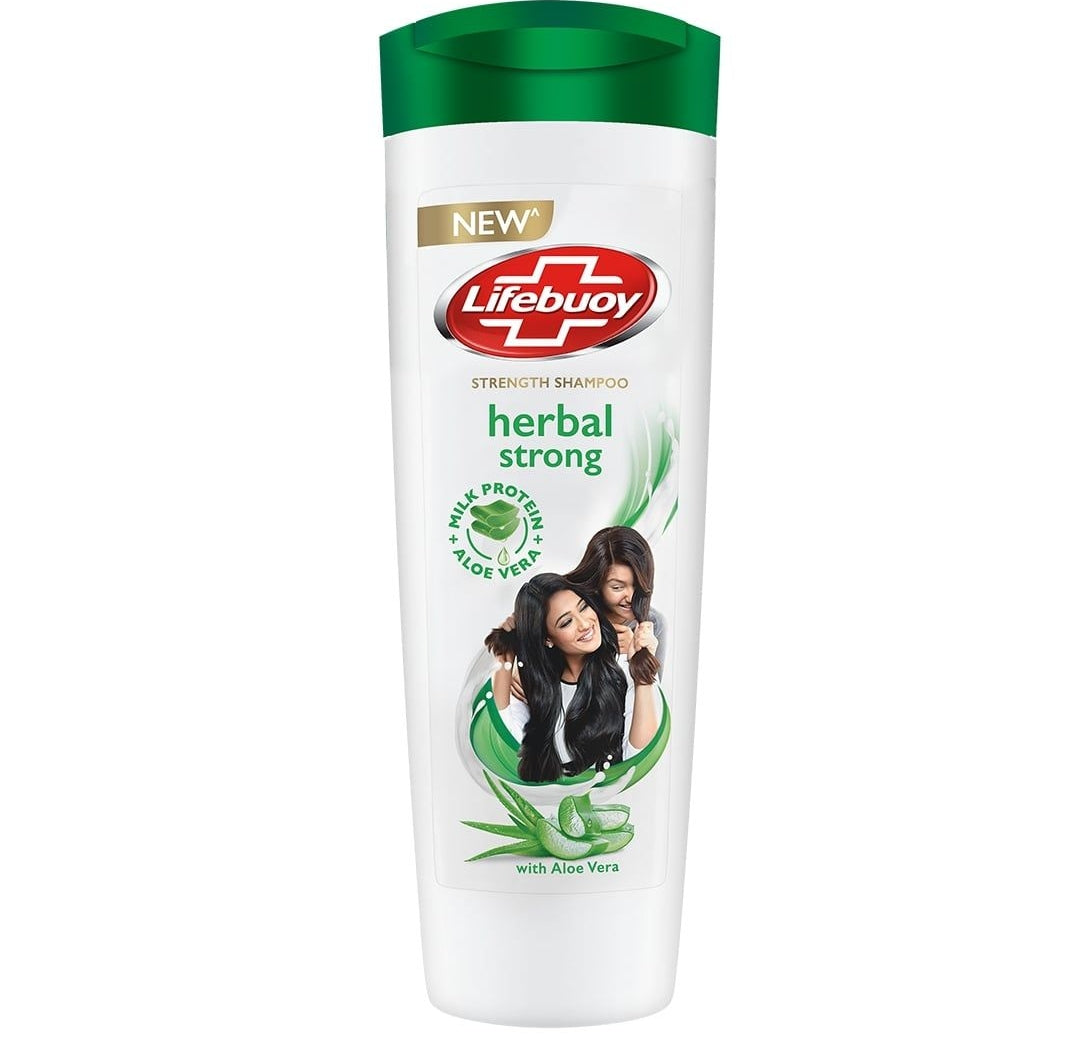 Lifebuoy Herbal Strong Milk Protein + Aloe Vera Strength Shampoo, 650ml