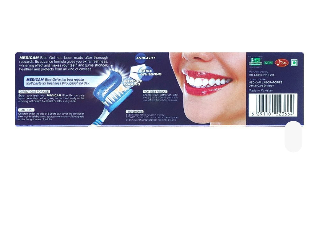 Medicam Ultra Fresh Blue Gel 3-In-1 Toothpaste, 125ml
