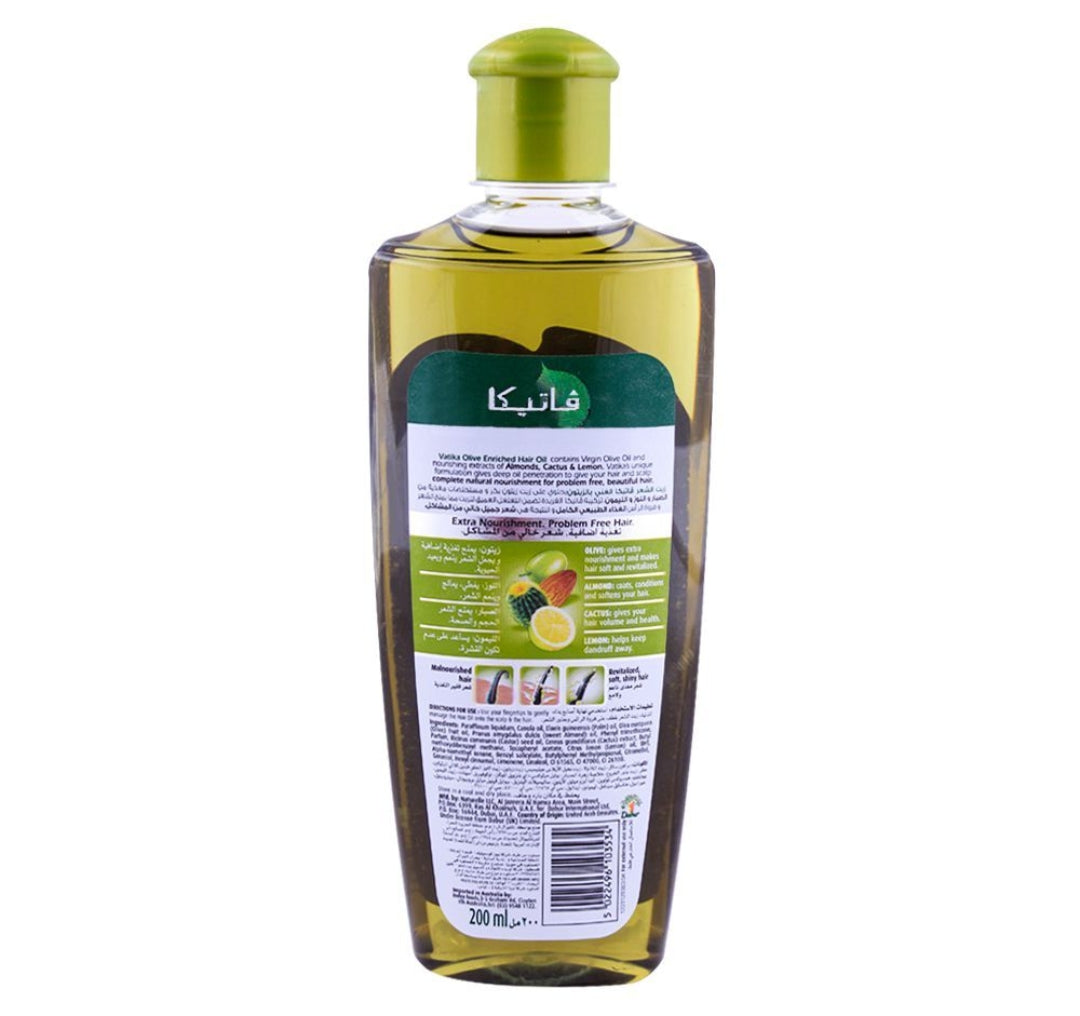Dabur Vatika Naturals Olive Nourish & Protect Enriched Hair Oil, 200ml