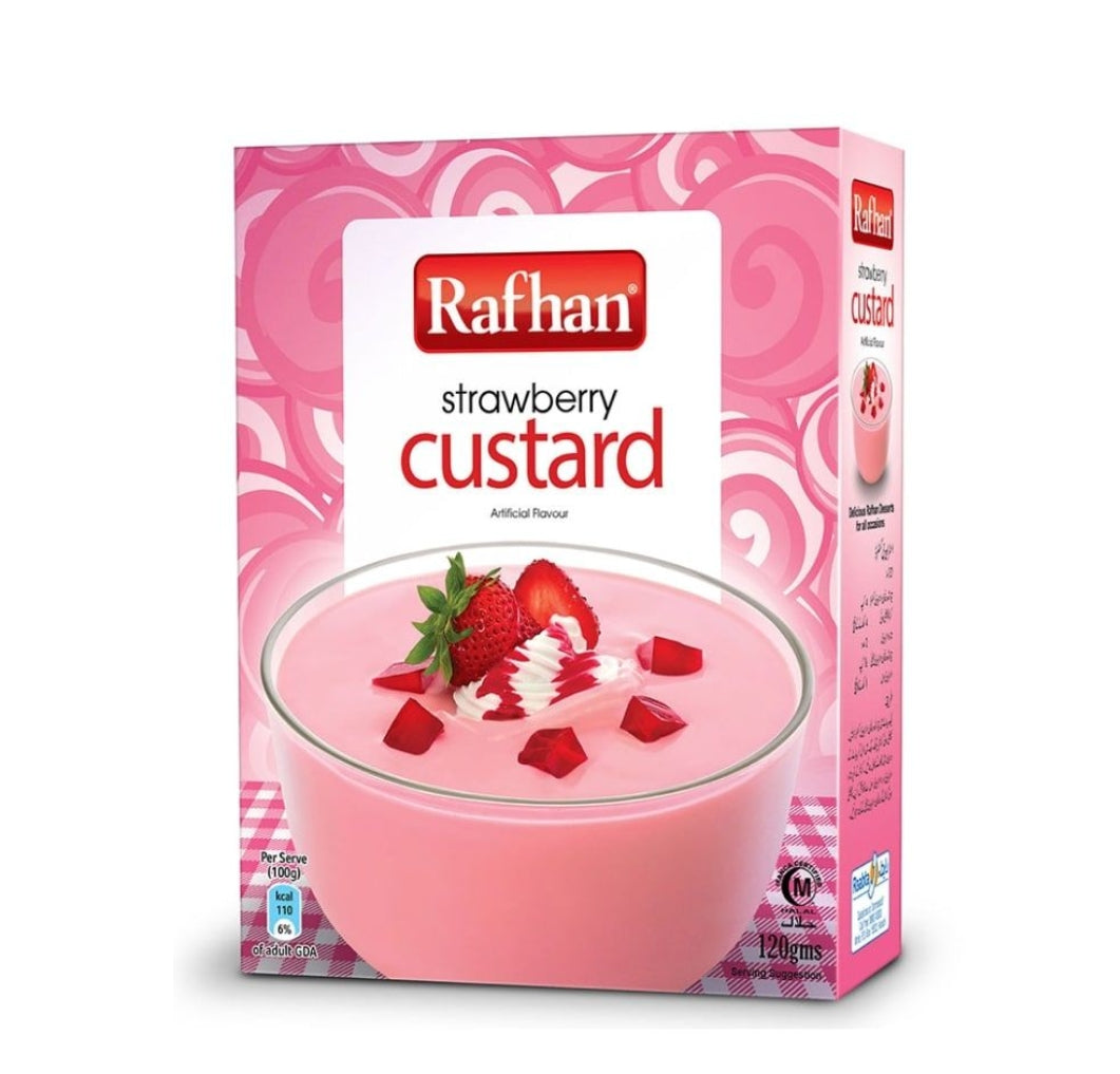 Rafhan Strawberry Custard, 275g