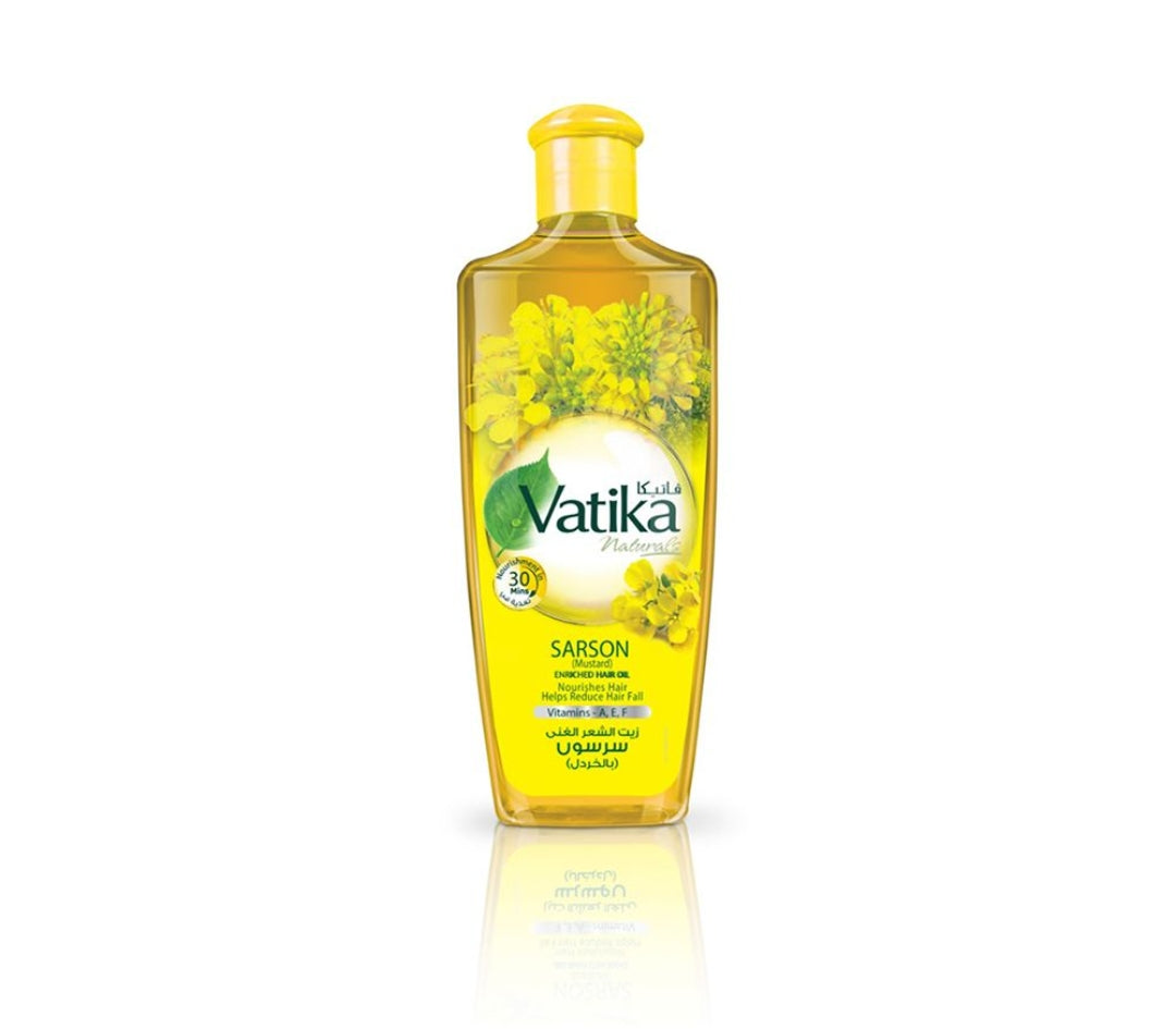 Dabur Vatika Naturals Sarson Nourishes Hair Enriched Hair Oil, 200ml