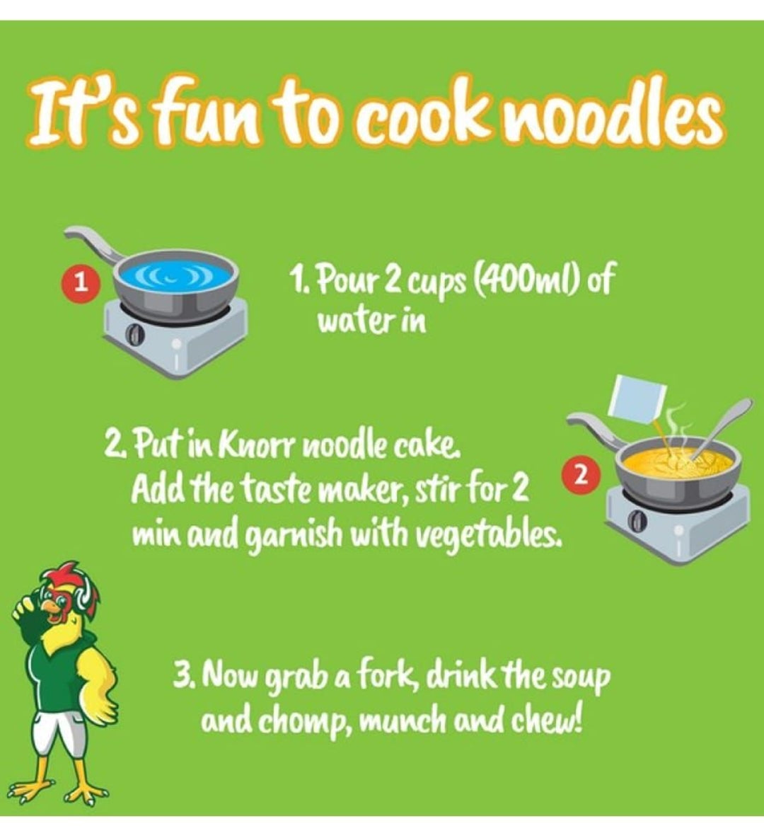 Knorr Noodles Chicken Party Pack, No Added Colors or Preservatives, One Serve 50g, 6-Packs Inside