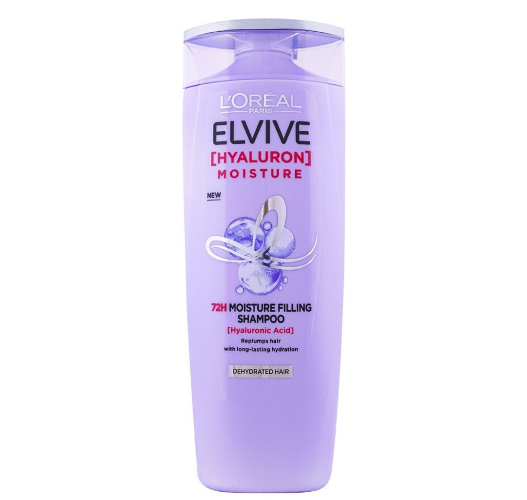 L'Oreal Paris Elvive Hyaluron Moisture 72H Moisture Filling Shampoo, 360ml