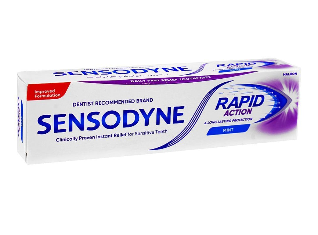 Sensodyne Rapid Action & Long Lasting Protection Mint Toothpaste, 70g