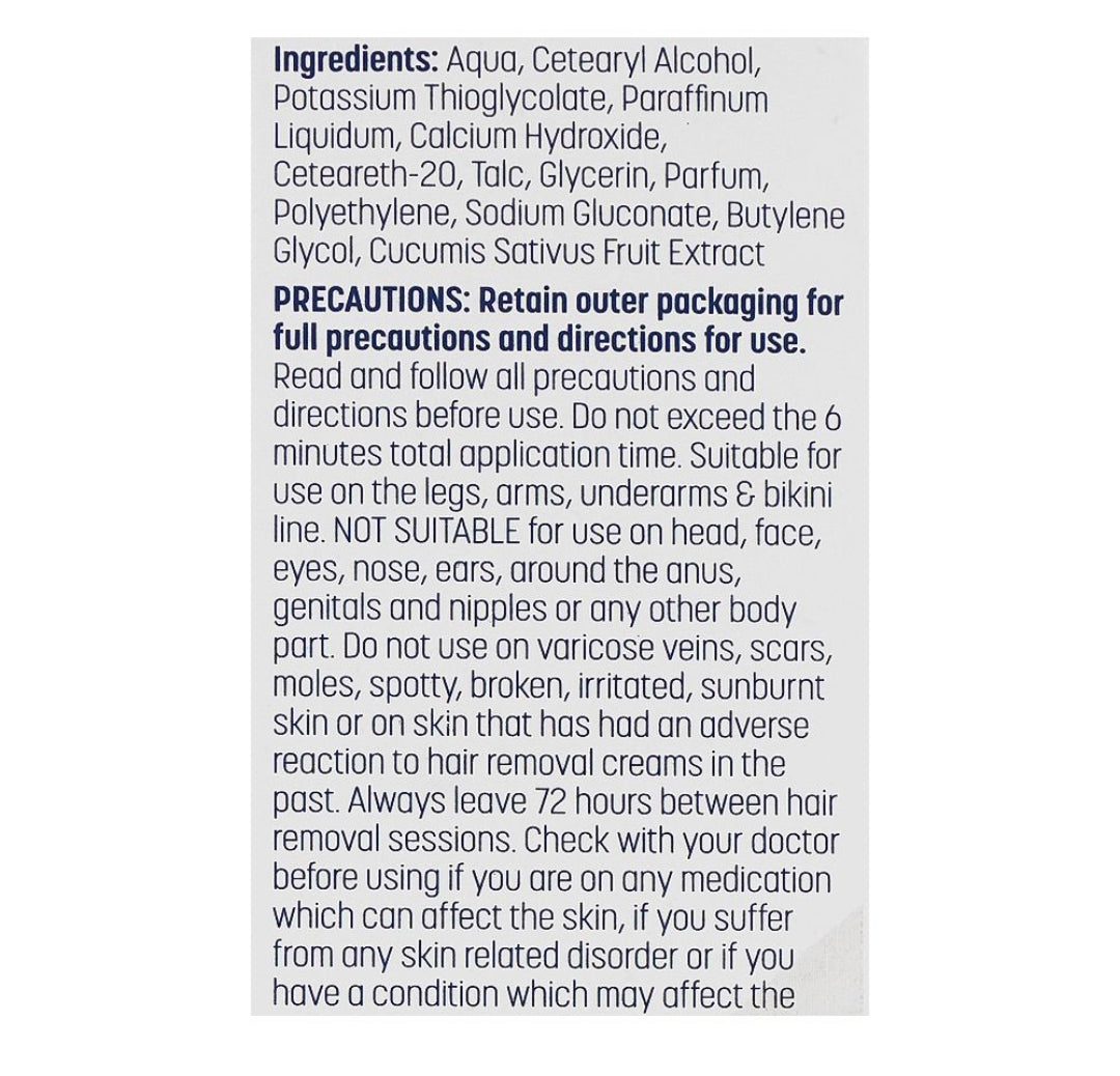 Veet Pure Cucumber Extract Dry Skin Hair Removal Cream, 100ml