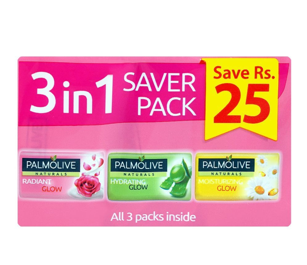 Palmolive Naturals Radiant Glow Soap, 3 X 130g