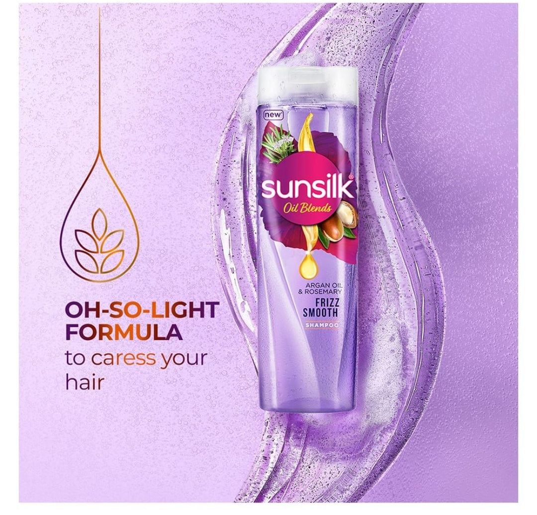 Sunsilk Oil Blends Frizz Smooth Shampoo With Rosemary & Argan Oil, 380ml