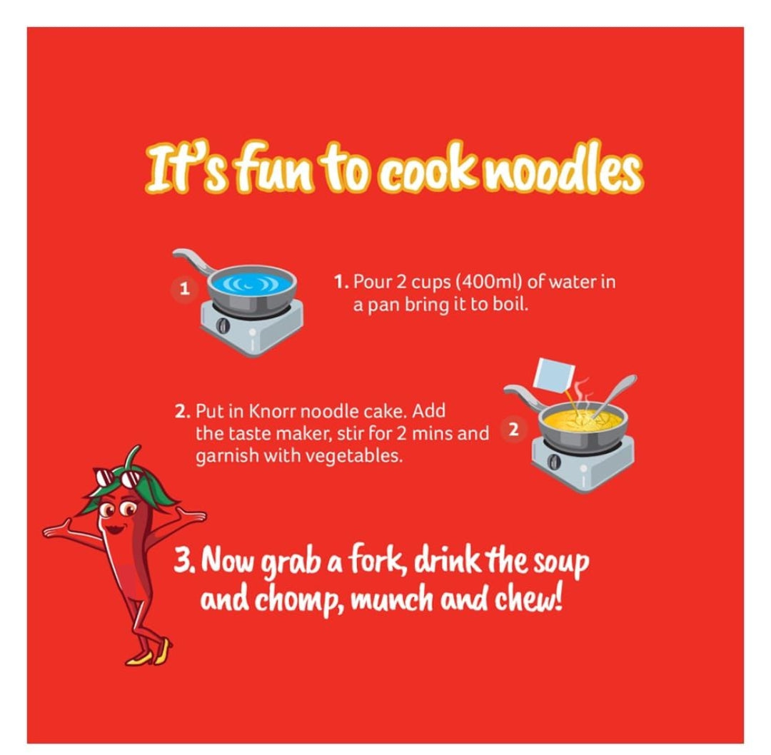 Knorr Noodles Chatt Patta, 6-Pack, 6 X 50g