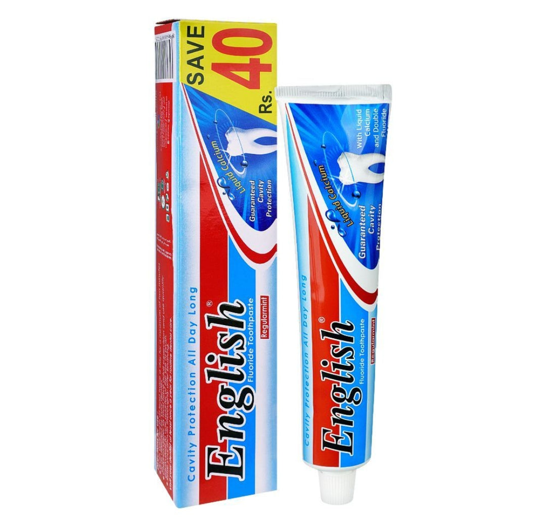 English Regular mint Fluoride Toothpaste, Saver Pack Rs.40/-