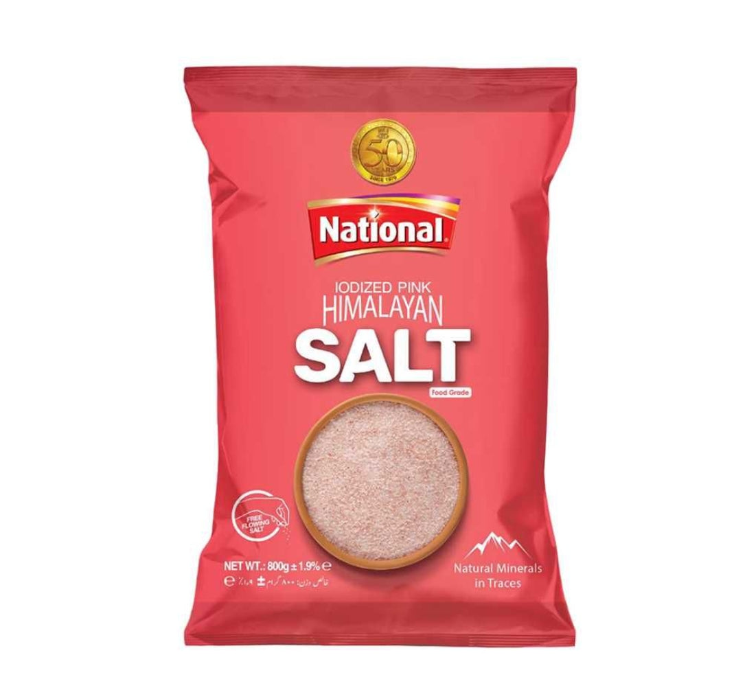 National Iodized Pink Himalayan Salt, 800g