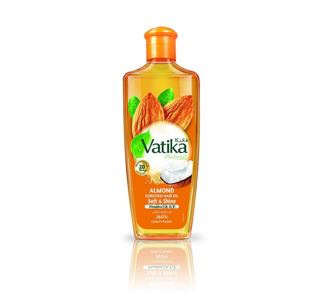 Dabur Vatika Naturals Soft & Shine Almond Enriched Hair Oil, Vitamins-A,E,F, 200ml