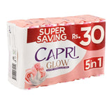 Capri Glow Jasmine & Aloe Vera Pink Soap, 5-In-1, 5 x 100g, Saving Pack