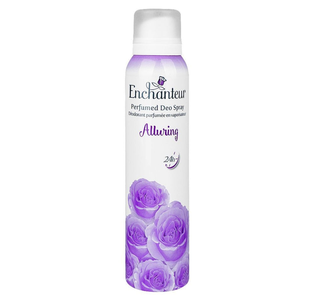 Enchanteur Alluring Perfumed Deodorant Spray, Anti-Perspirant, 24 Hours Lasting, For Women, 150ml