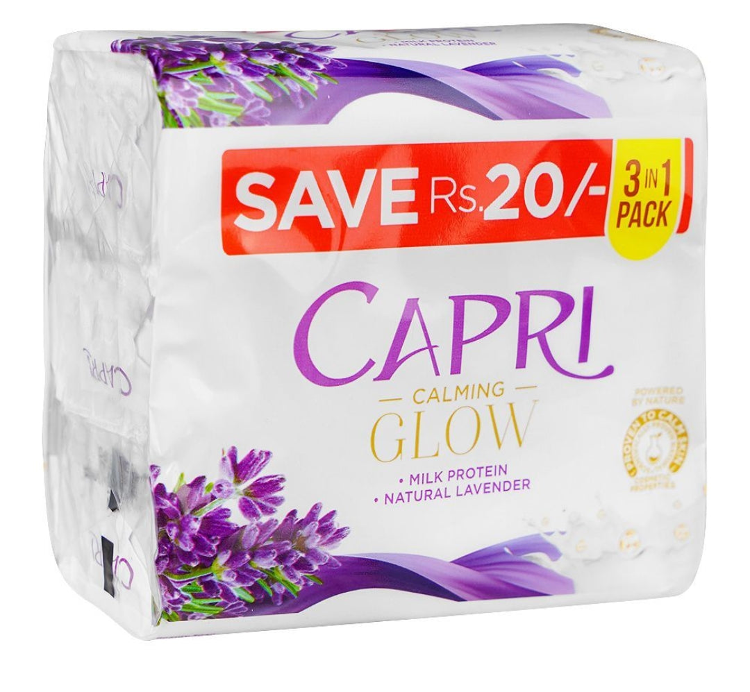 Capri Glow Lavender Purple Soap, 3x120g