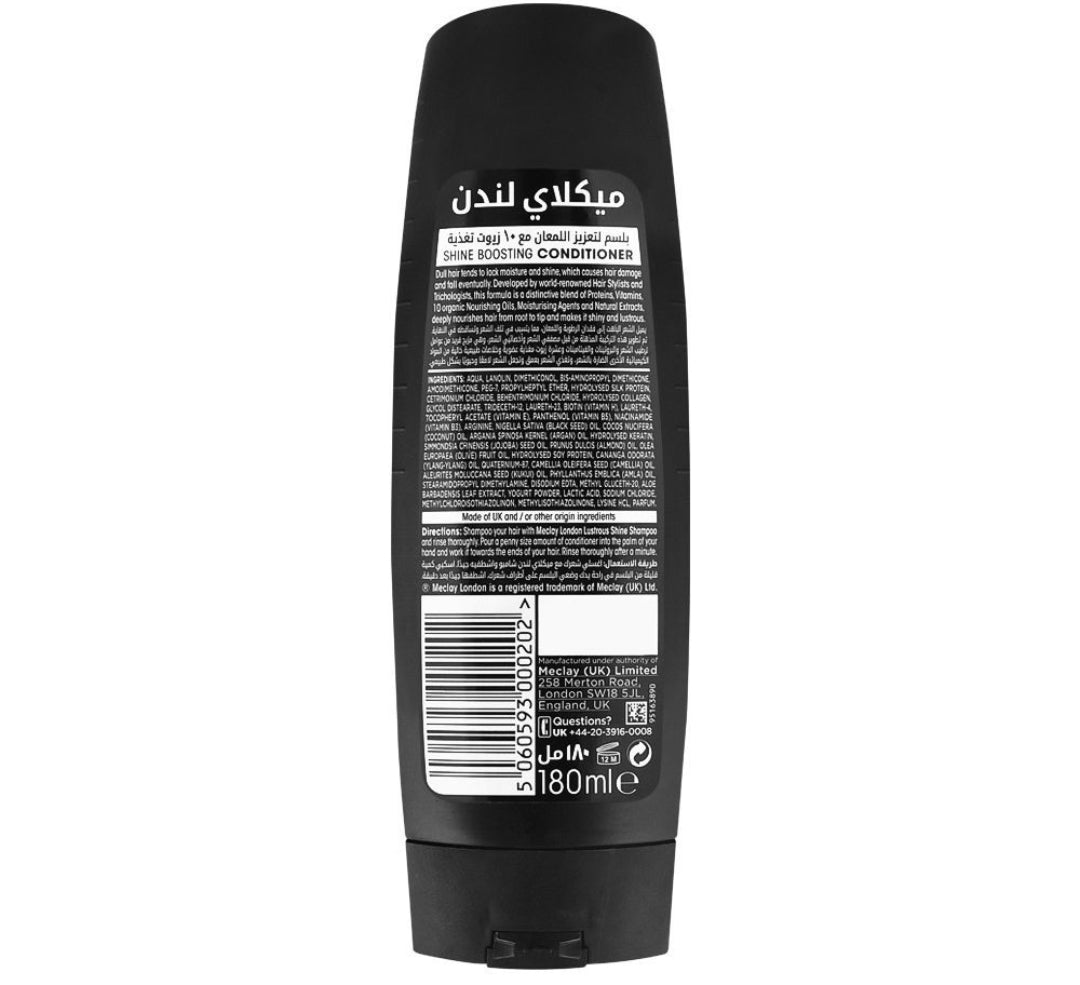 Meclay London 10 Nourishing Oils Lustrous Shine Conditioner, 180ml