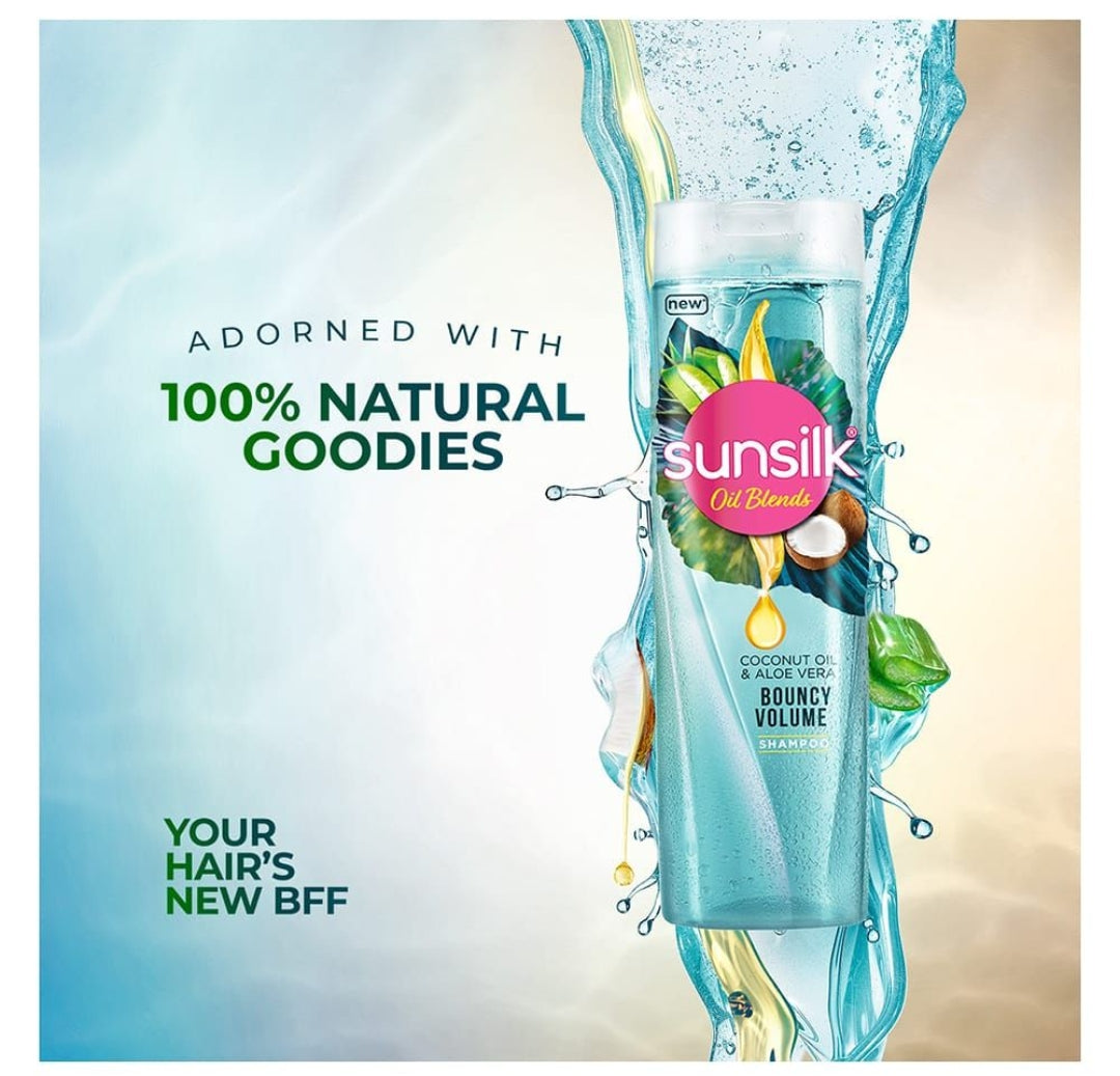 Sunsilk Coconut Oil and Aloe Vera Bouncy Volume Shampoo, 380ml