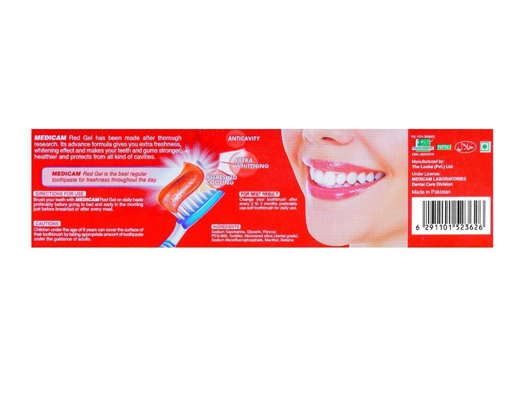 Medicam Ultra Fresh 3in1 Red Gel Toothpaste, 75g