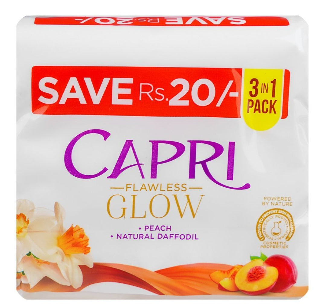 Capri Glow Daffodil Peach Soap, 3x120g