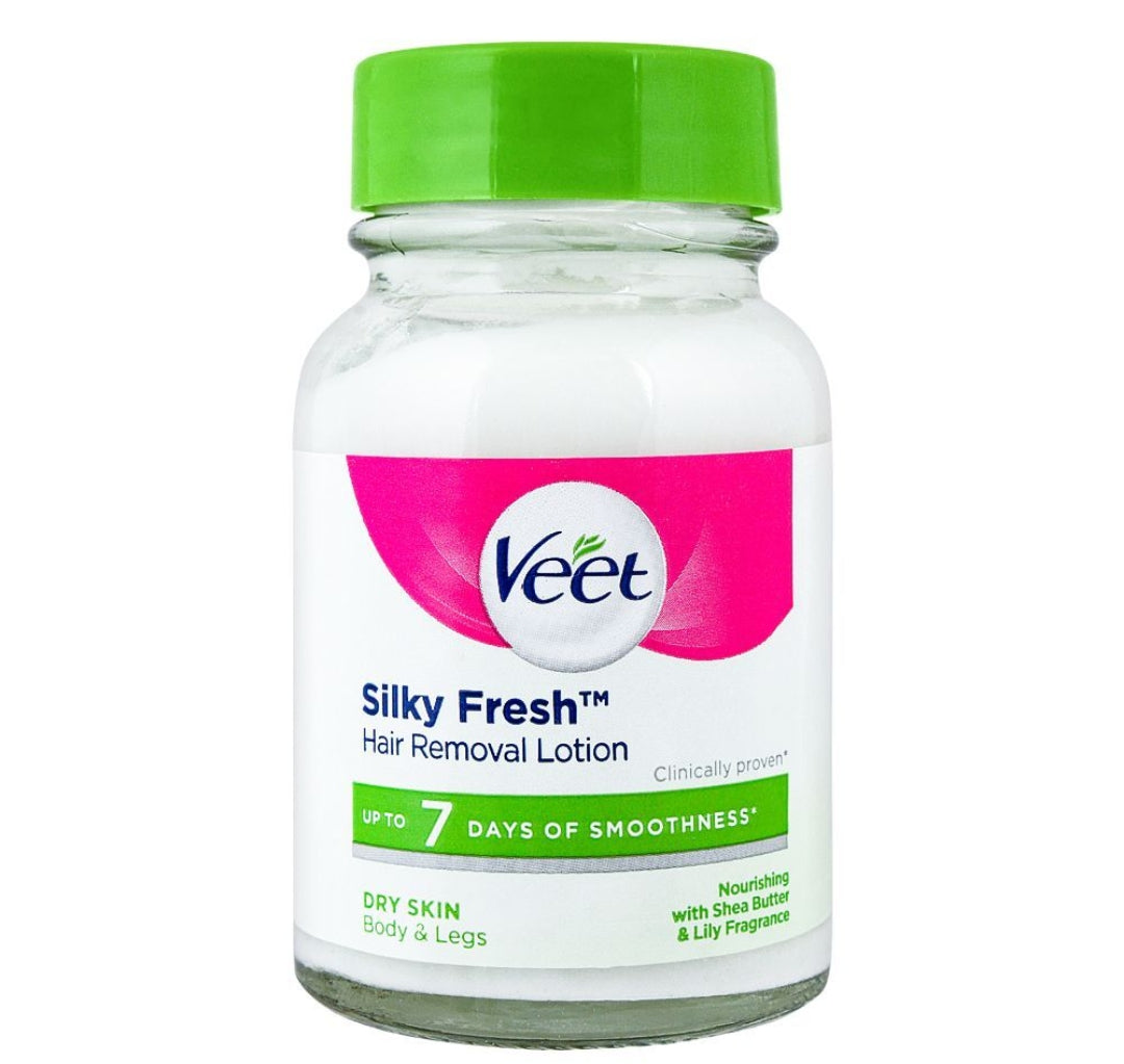 Veet Silky Fresh Hair Removal Lotion, Body & Legs, Dry Skin, 80g