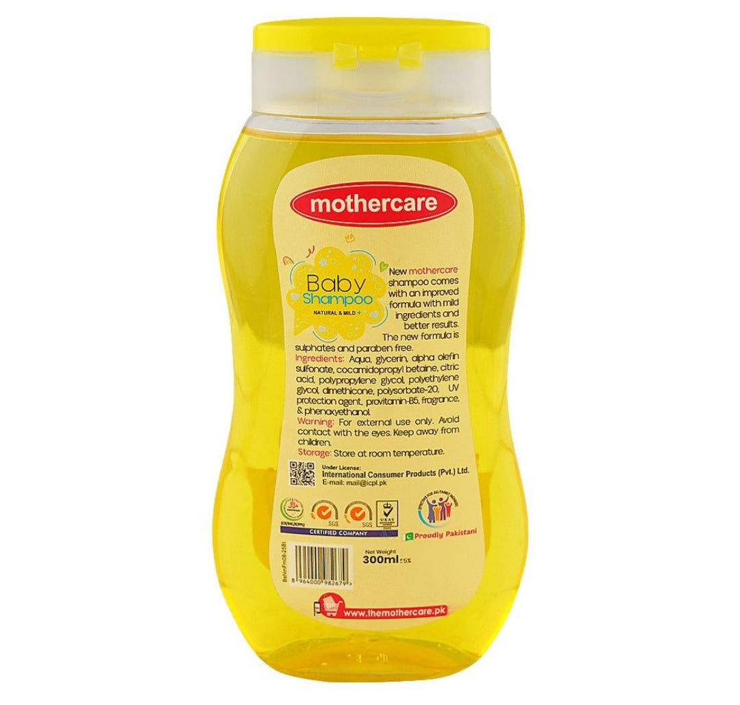 Mothercare Natural & Mild Baby Shampoo, Paraben, Sulphate & Tear Free, 105ml