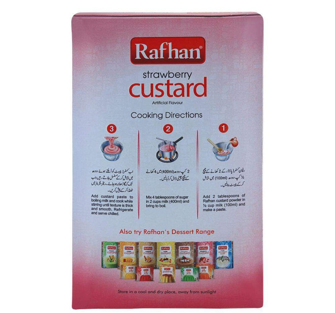 Rafhan Strawberry Custard, 275g