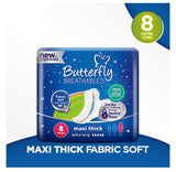Butterfly Breathables Maxi Thin Pads, Extra Large, 8-Pack