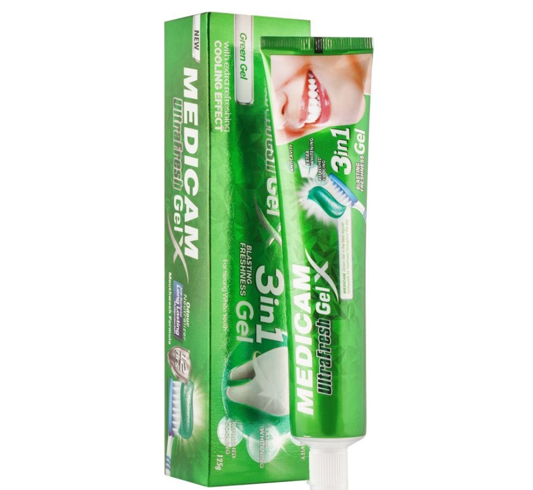 Medicam Ultra Fresh Green Gel Toothpaste, 125ml