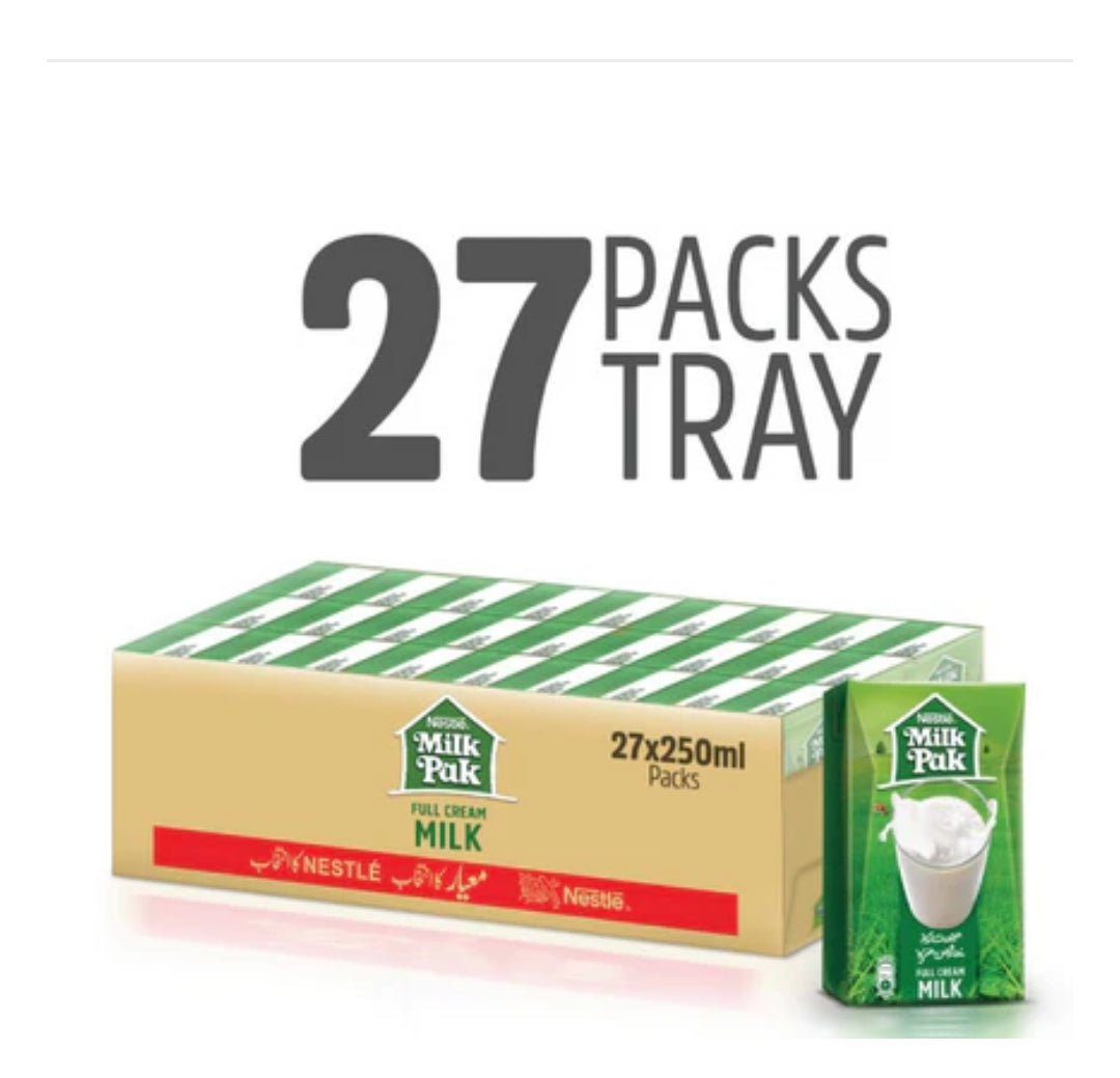 Nestle Milkpak Full Cream Milk, 250ml, 27 Piece Carton