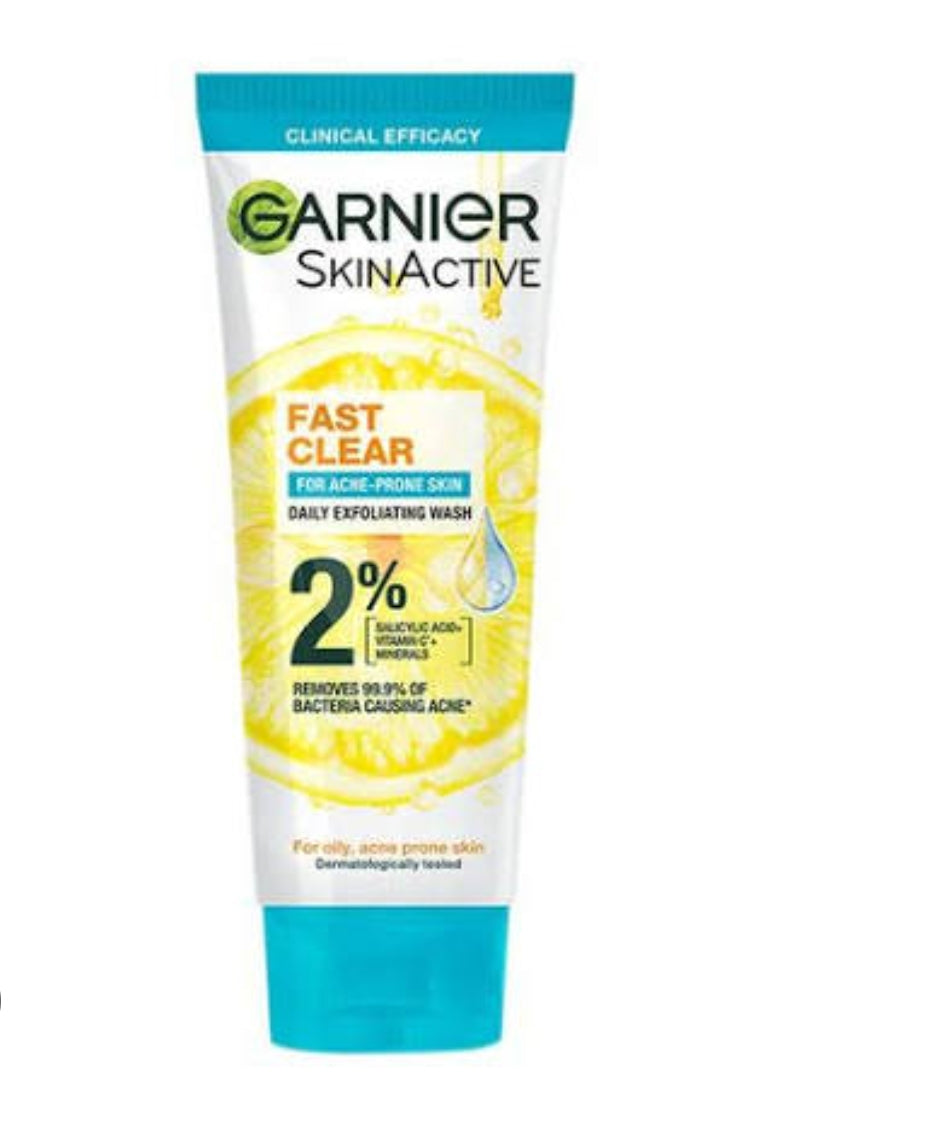 Garnier Fast Clear Facewash, For Acne Prone Skin, 50ml