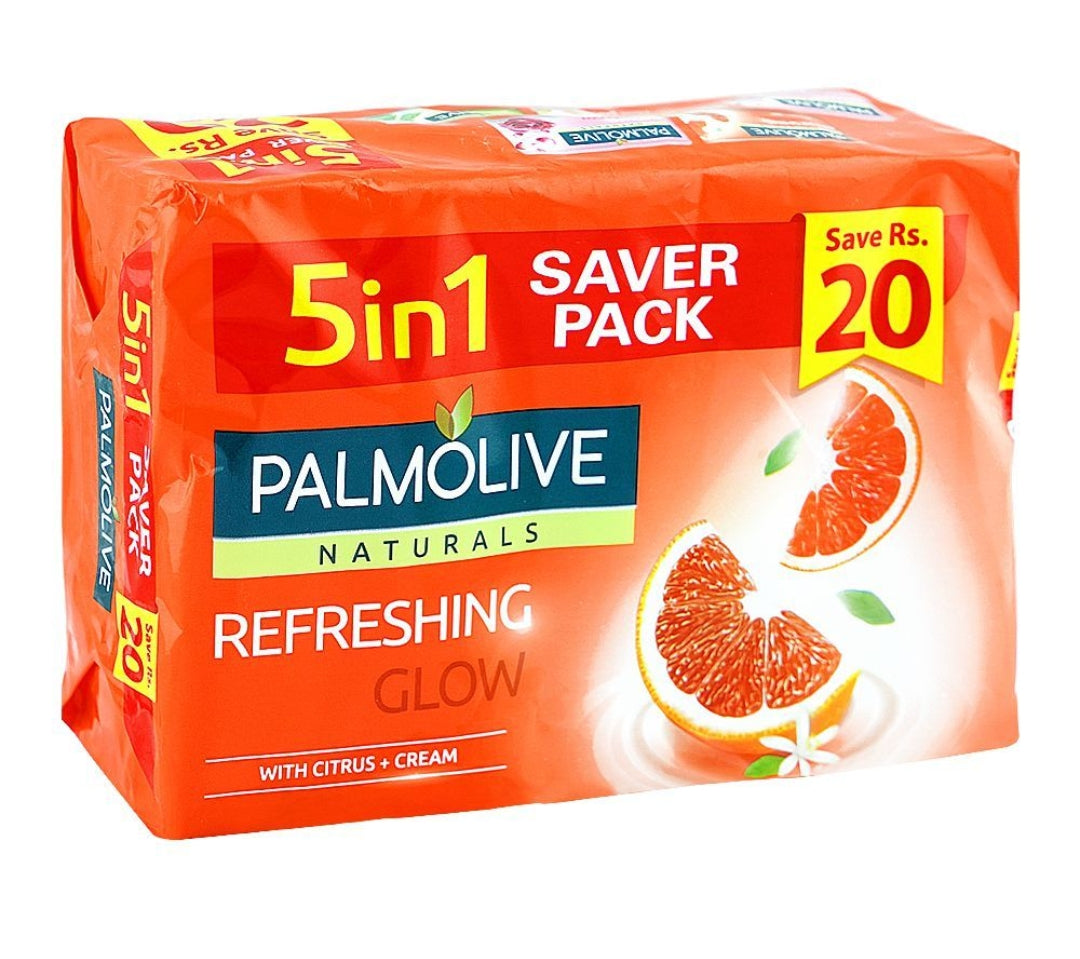 Palmolive Naturals Refreshing Glow Soap, 5 x 98g