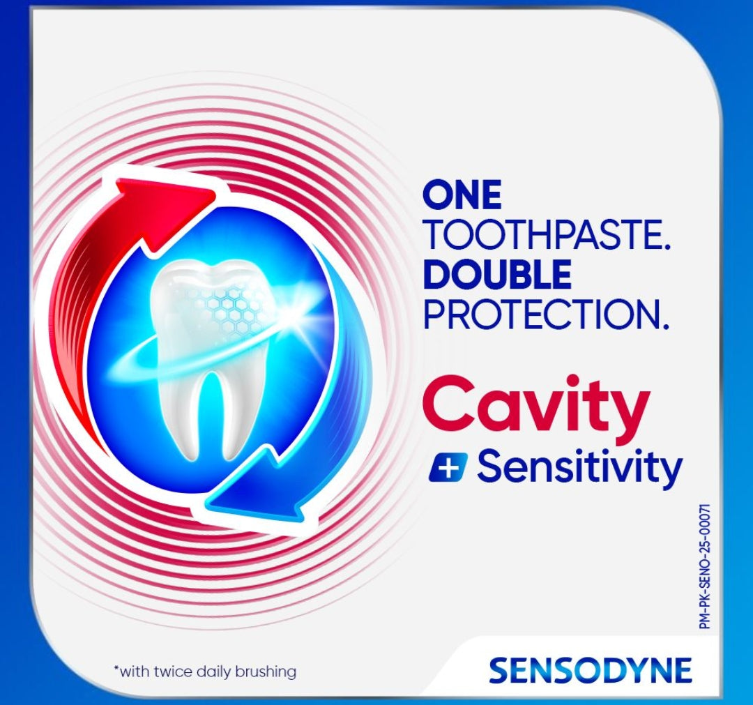 Sensodyne Cavity + Sensitivity 24H Dual Protection Toothpaste, 100g