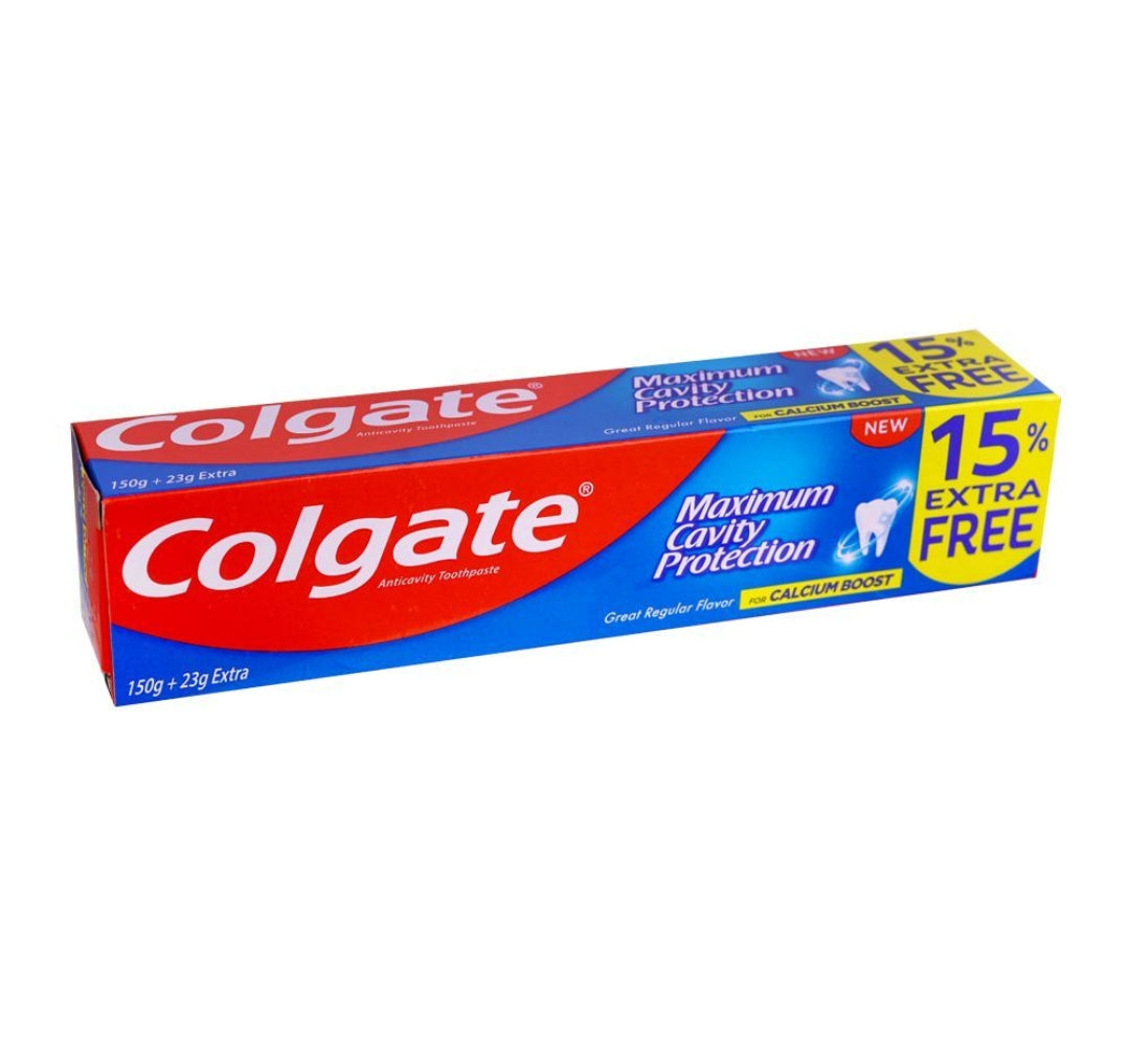 Colgate Maximum Cavity Protection Toothpaste, 150g+23g Extra