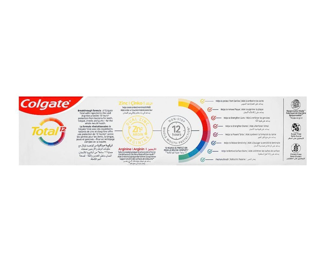 Colgate Total 12 Clean Mint Toothpaste, 100ml