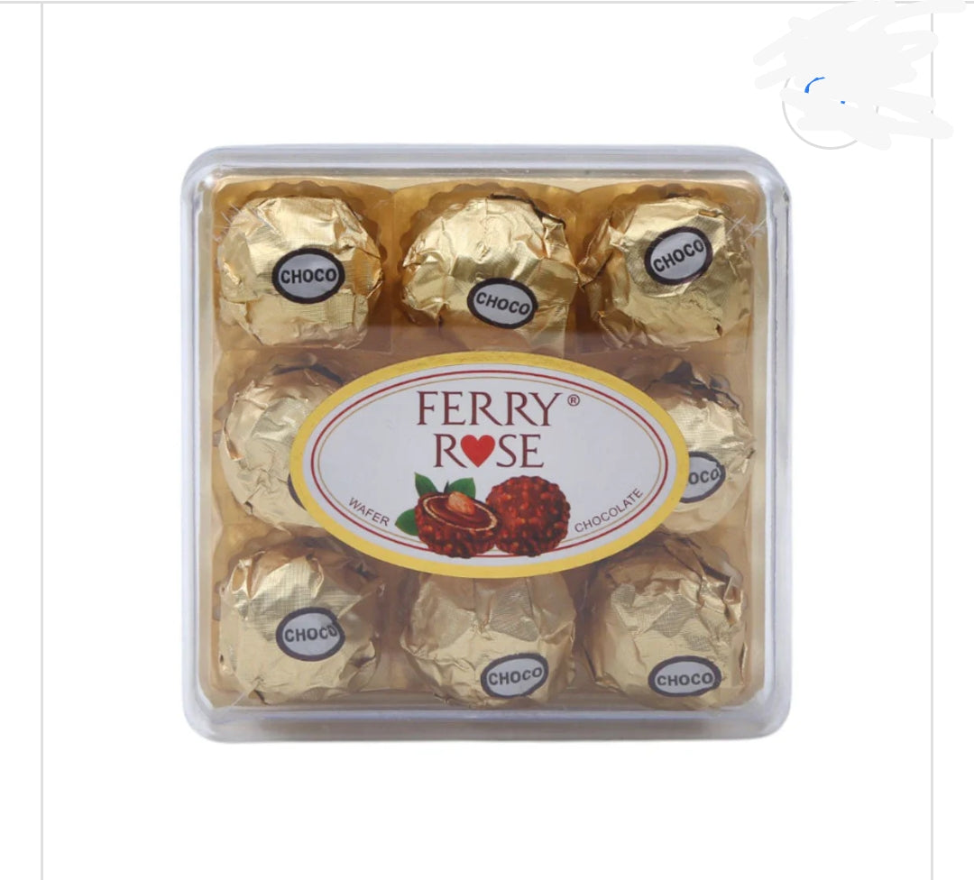 Ferry Rose Chocolate Square Shape T9 112.5g