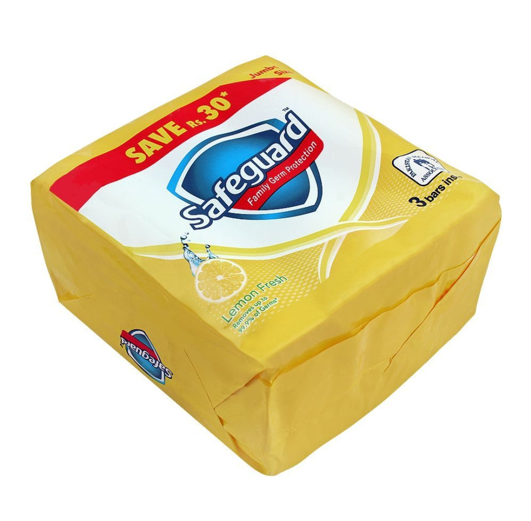 Safeguard Lemon Fresh Soap, Jumbo Size, 175g, 3-Pack